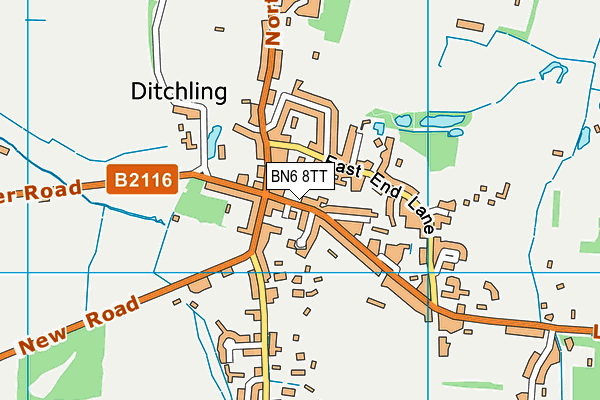 BN6 8TT map - OS VectorMap District (Ordnance Survey)