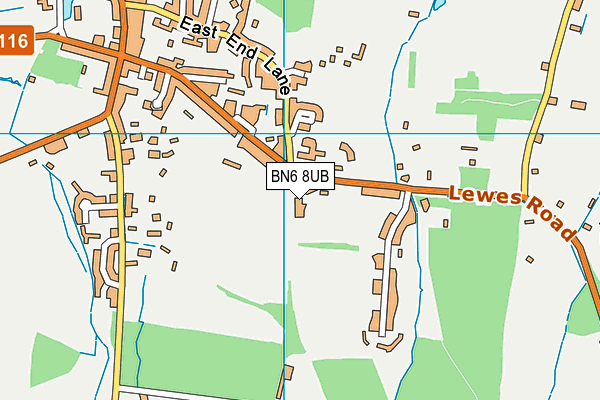 BN6 8UB map - OS VectorMap District (Ordnance Survey)