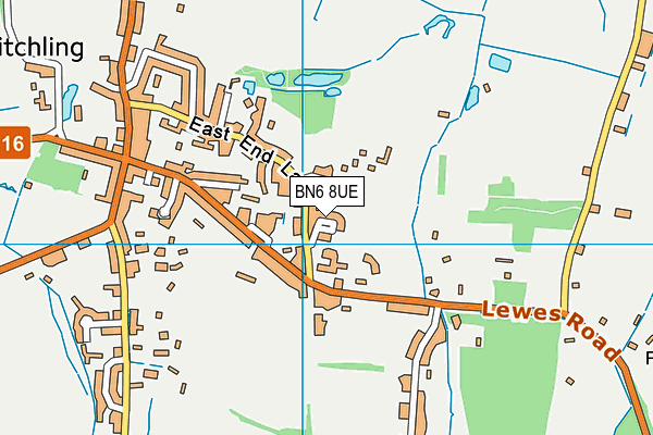 BN6 8UE map - OS VectorMap District (Ordnance Survey)