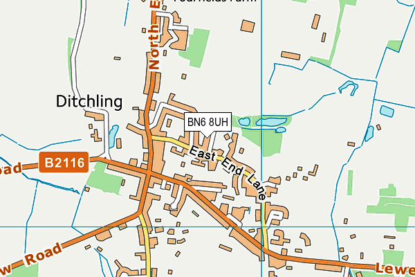 BN6 8UH map - OS VectorMap District (Ordnance Survey)