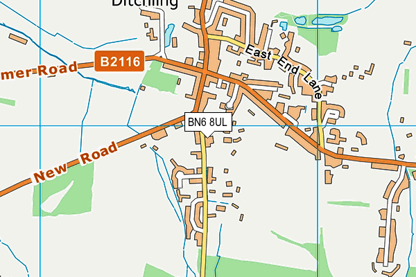 BN6 8UL map - OS VectorMap District (Ordnance Survey)
