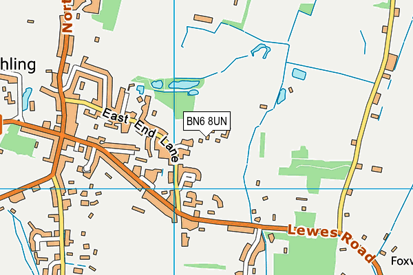 BN6 8UN map - OS VectorMap District (Ordnance Survey)