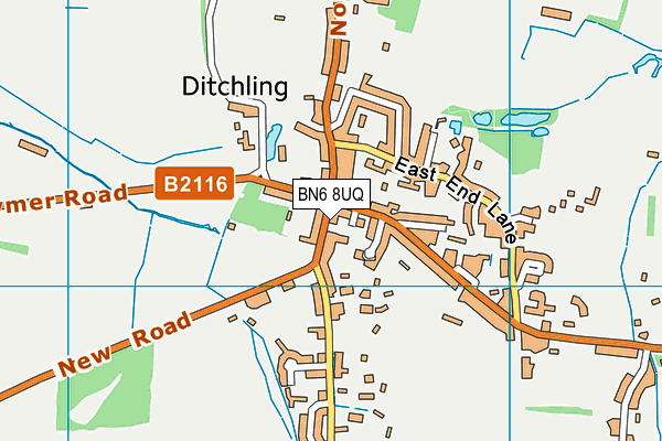 BN6 8UQ map - OS VectorMap District (Ordnance Survey)