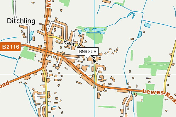 BN6 8UR map - OS VectorMap District (Ordnance Survey)