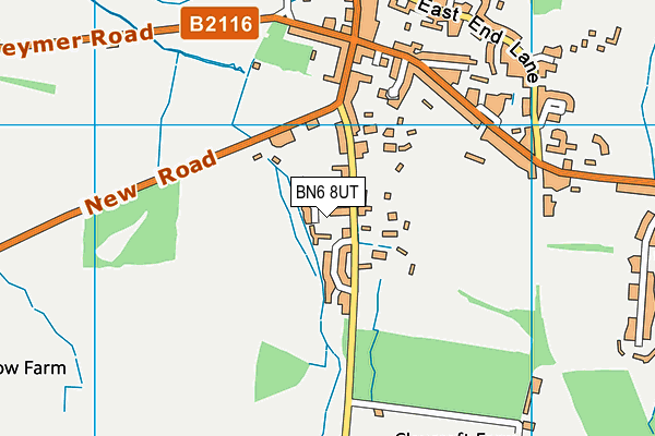 BN6 8UT map - OS VectorMap District (Ordnance Survey)