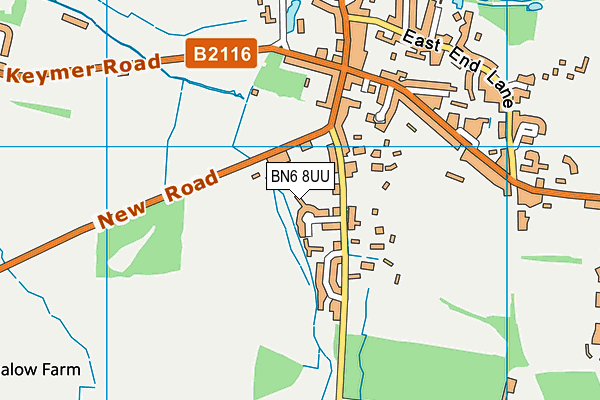 BN6 8UU map - OS VectorMap District (Ordnance Survey)