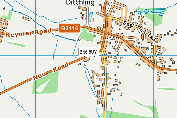 BN6 8UY map - OS VectorMap District (Ordnance Survey)