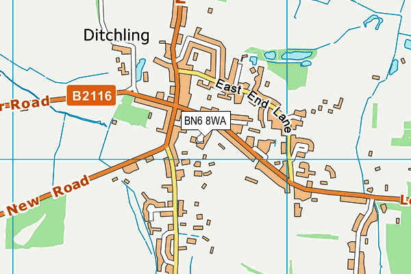 BN6 8WA map - OS VectorMap District (Ordnance Survey)