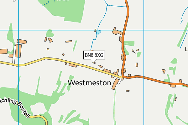 BN6 8XG map - OS VectorMap District (Ordnance Survey)