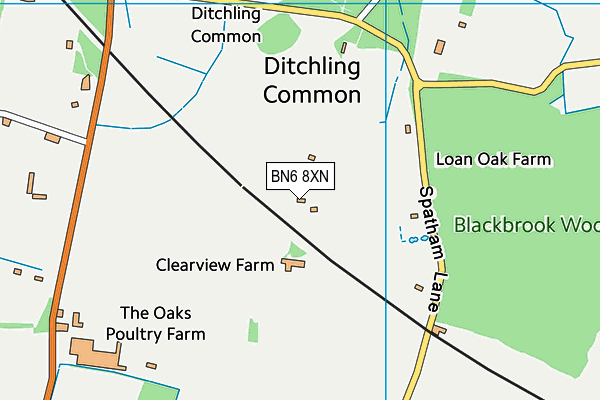 BN6 8XN map - OS VectorMap District (Ordnance Survey)