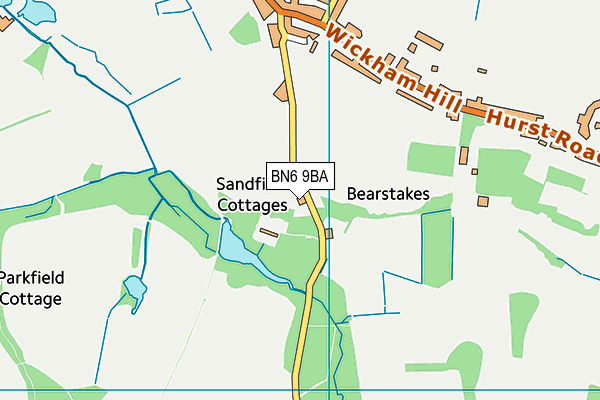 BN6 9BA map - OS VectorMap District (Ordnance Survey)