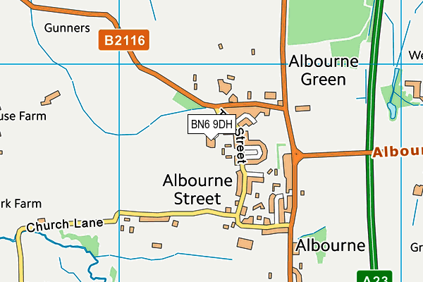 Albourne Church of England Primary School map (BN6 9DH) - OS VectorMap District (Ordnance Survey)