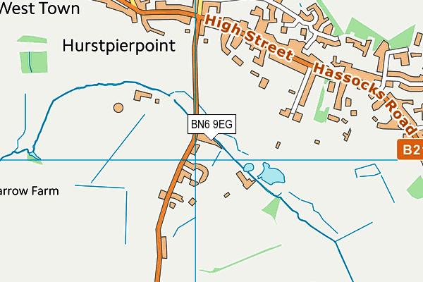 BN6 9EG map - OS VectorMap District (Ordnance Survey)