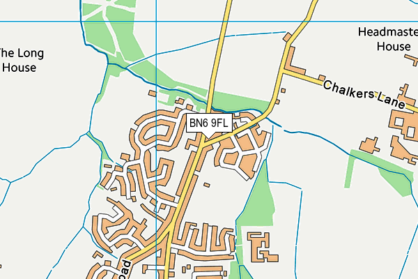 BN6 9FL map - OS VectorMap District (Ordnance Survey)