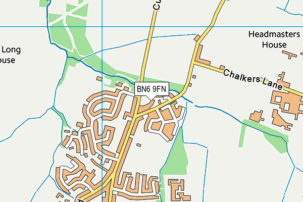 BN6 9FN map - OS VectorMap District (Ordnance Survey)