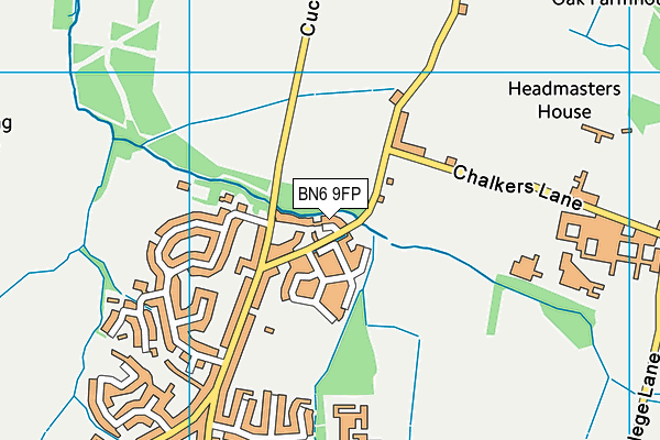 BN6 9FP map - OS VectorMap District (Ordnance Survey)