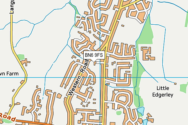 BN6 9FS map - OS VectorMap District (Ordnance Survey)