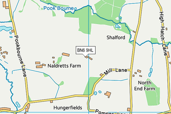 BN6 9HL map - OS VectorMap District (Ordnance Survey)