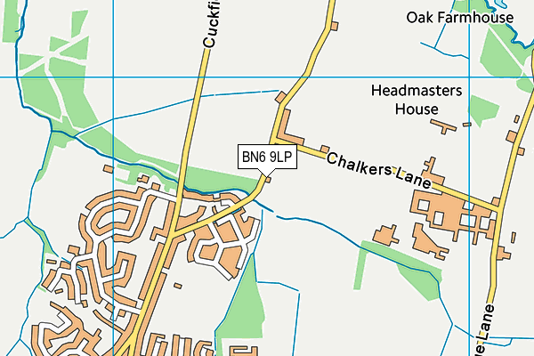 BN6 9LP map - OS VectorMap District (Ordnance Survey)