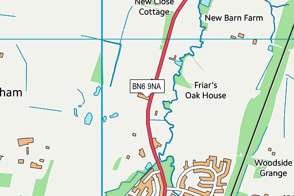 Hassocks Golf Club (Closed) map (BN6 9NA) - OS VectorMap District (Ordnance Survey)