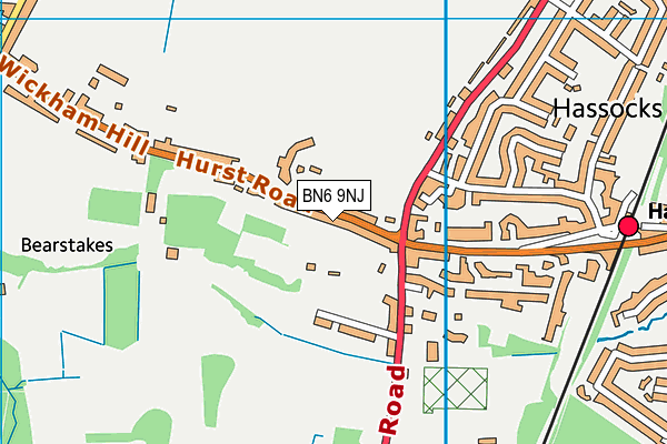 BN6 9NJ map - OS VectorMap District (Ordnance Survey)