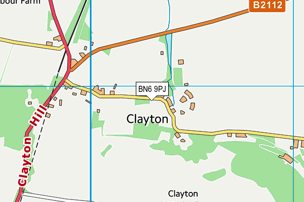 Clayton Green Recreation Ground map (BN6 9PJ) - OS VectorMap District (Ordnance Survey)