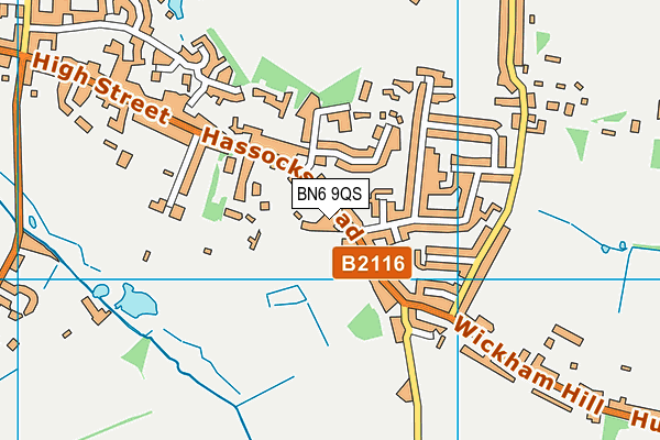 BN6 9QS map - OS VectorMap District (Ordnance Survey)