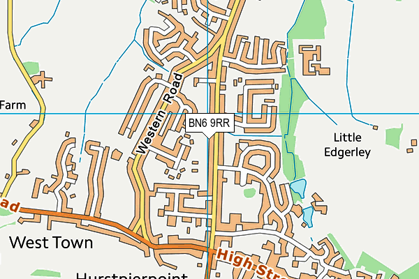 BN6 9RR map - OS VectorMap District (Ordnance Survey)
