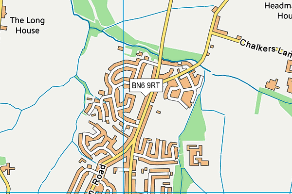 BN6 9RT map - OS VectorMap District (Ordnance Survey)