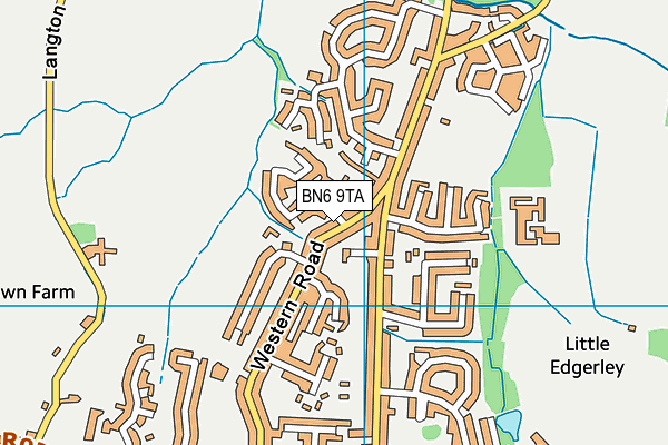 BN6 9TA map - OS VectorMap District (Ordnance Survey)