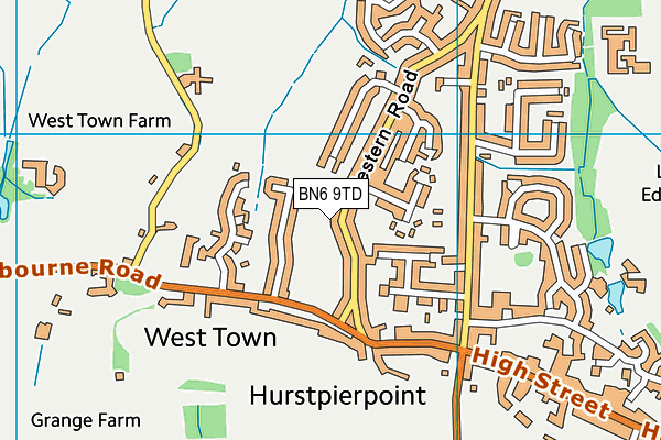Map of HURSTPIER LTD at district scale
