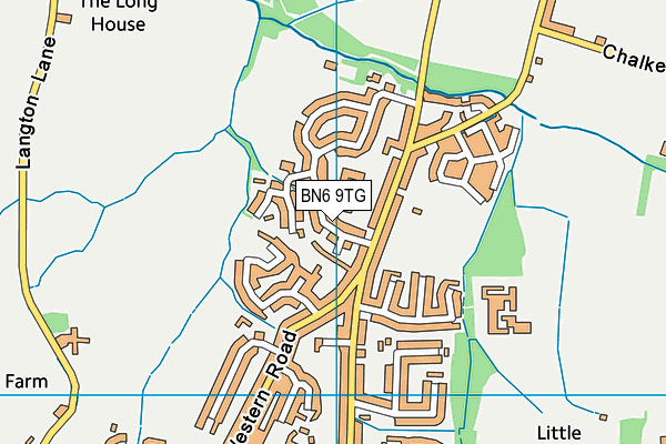 BN6 9TG map - OS VectorMap District (Ordnance Survey)