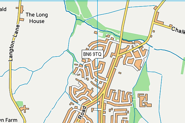 BN6 9TQ map - OS VectorMap District (Ordnance Survey)