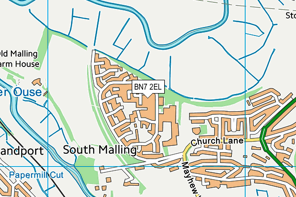BN7 2EL map - OS VectorMap District (Ordnance Survey)