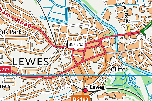 Map of LEWES CHIROPRACTIC CLINIC LIMITED at district scale