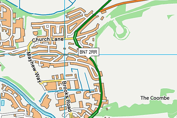 BN7 2RR map - OS VectorMap District (Ordnance Survey)