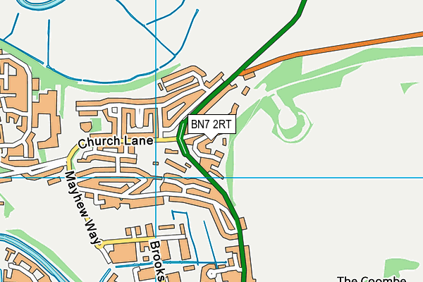 BN7 2RT map - OS VectorMap District (Ordnance Survey)