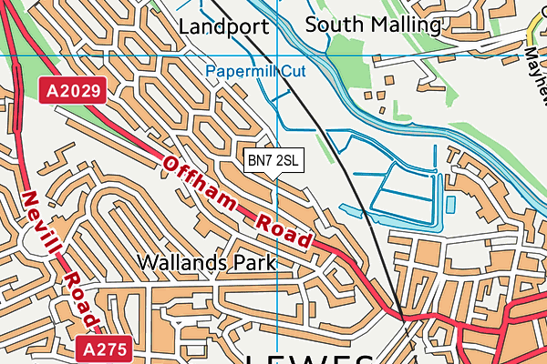 BN7 2SL map - OS VectorMap District (Ordnance Survey)