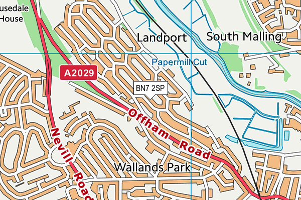BN7 2SP map - OS VectorMap District (Ordnance Survey)
