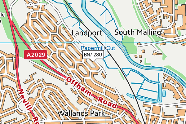 BN7 2SU map - OS VectorMap District (Ordnance Survey)
