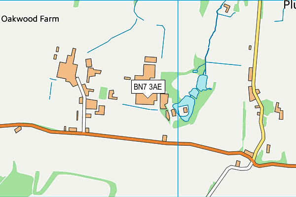 Plumpton College map (BN7 3AE) - OS VectorMap District (Ordnance Survey)