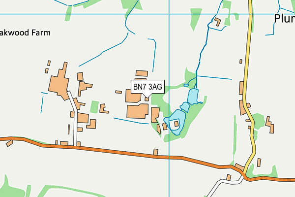 BN7 3AG map - OS VectorMap District (Ordnance Survey)