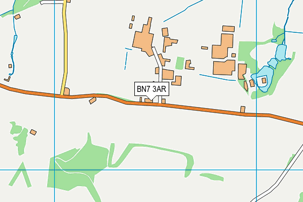 BN7 3AR map - OS VectorMap District (Ordnance Survey)
