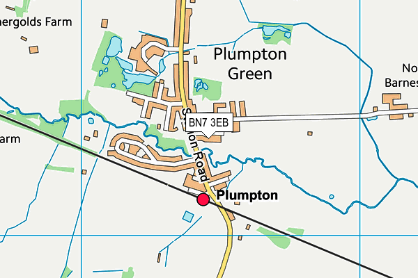 Plumpton Primary School map (BN7 3EB) - OS VectorMap District (Ordnance Survey)