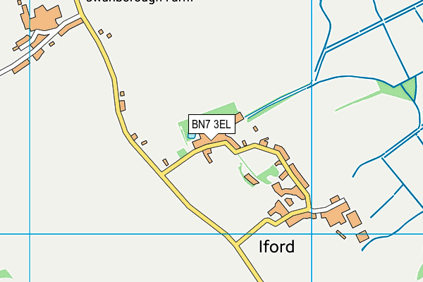 BN7 3EL map - OS VectorMap District (Ordnance Survey)