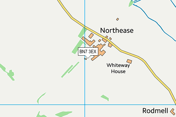 BN7 3EX map - OS VectorMap District (Ordnance Survey)