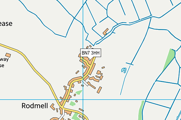 BN7 3HH map - OS VectorMap District (Ordnance Survey)