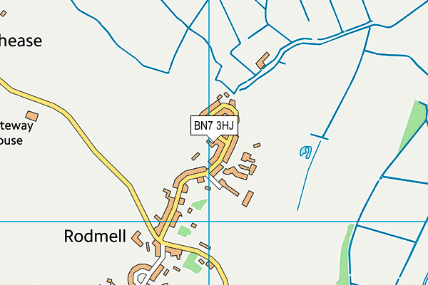 BN7 3HJ map - OS VectorMap District (Ordnance Survey)