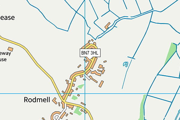BN7 3HL map - OS VectorMap District (Ordnance Survey)