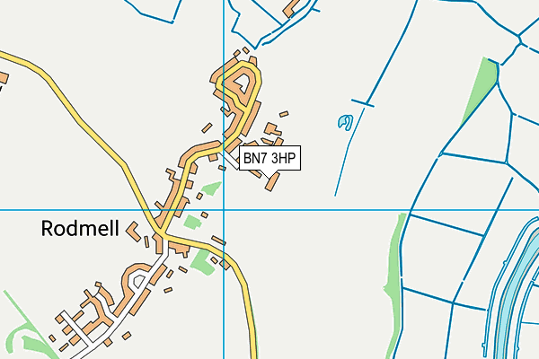 BN7 3HP map - OS VectorMap District (Ordnance Survey)